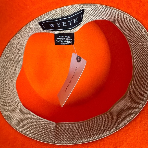 Anthropology (Wyeth Tenley Hat) vibrant orange, new with tag. - Picture 3 of 7
